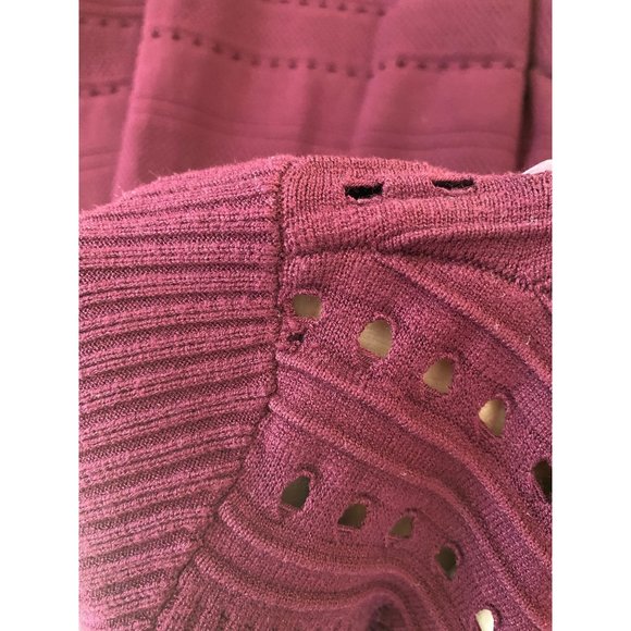 Milly Fit and Flare Knit Short Sleeve Purple Party Dress Small - Picture 4 of 4